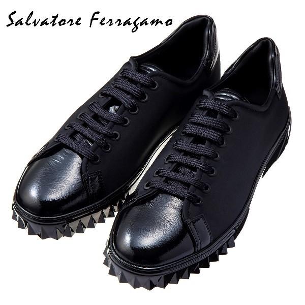 サルヴァトーレ フェラガモ メンズ スニーカー ブラック Salvatore Ferragamo 02B837 0715047