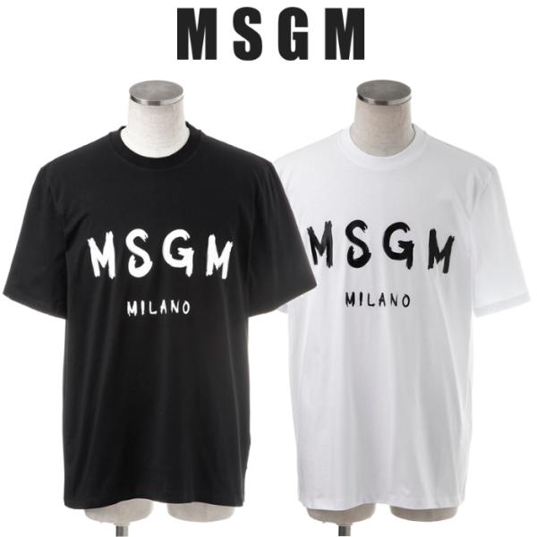 エムエスジーエム MSGM メンズ 手書き風ロゴ 半袖Tシャツ2940MM97