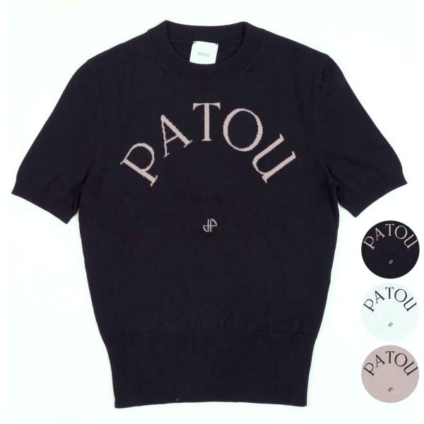 パトゥ レディース 半袖 サマーニット ロゴ ニットソー PATOU KN068 