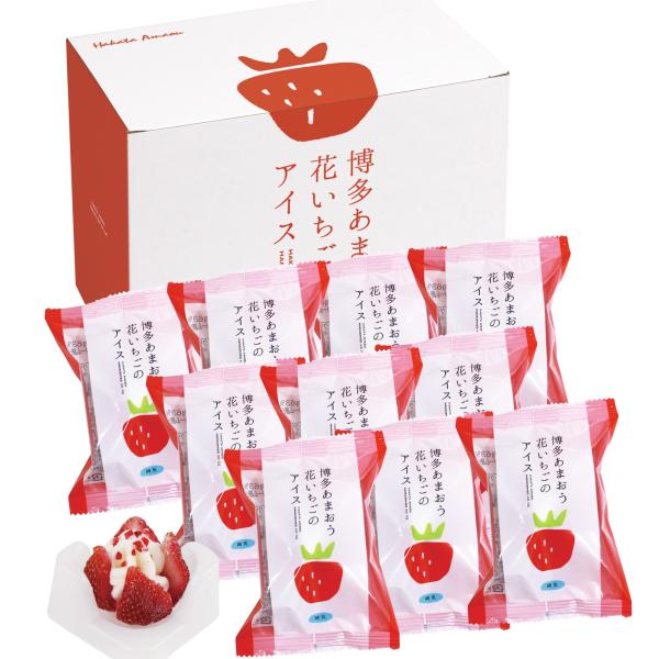 花のように開いた博多あまおうの中に練乳アイスを絞り、苺のフリーズドライをトッピング。彩りも味わいも華やかなアイスデザートです。内容：練乳アイス×10生産国：日本賞味期限／消費期限：アイスのためなし配送・お届け形態：冷凍箱サイズ：280×20...