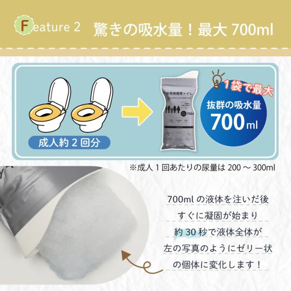 �g�уg�C�� ���p�g�C�� �ȈՃg�C�� 700cc 700ml 1~100�� �h�ЃO�b�Y �ЊQ�p �ً}�~�j�g �o�R �f�� ��d �n�k �䕗 �^�� �j�����p  ���p ���L �R�� ���� ���i�摜5