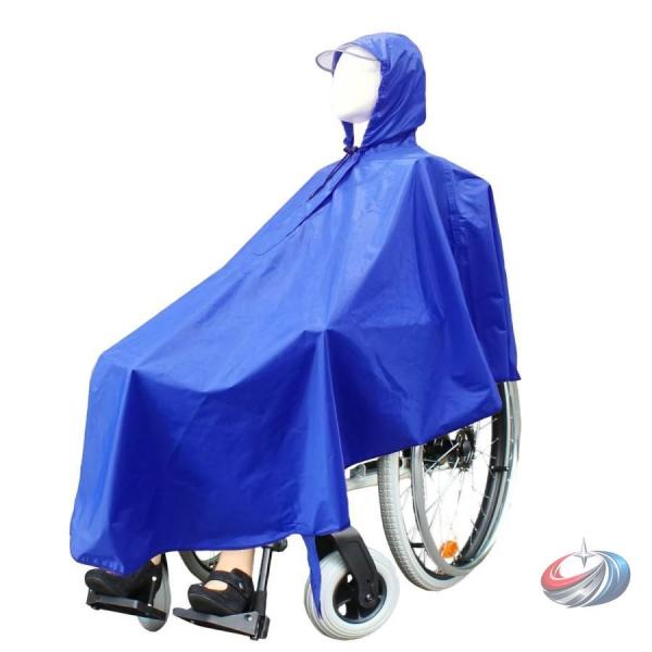 車椅子 レインポンチョ レインコート 反射板付き 雨対策 ゾンチー めくれにくく着脱しやすい設計で、通院や外出時の介護シーンをやさしく支える雨具です