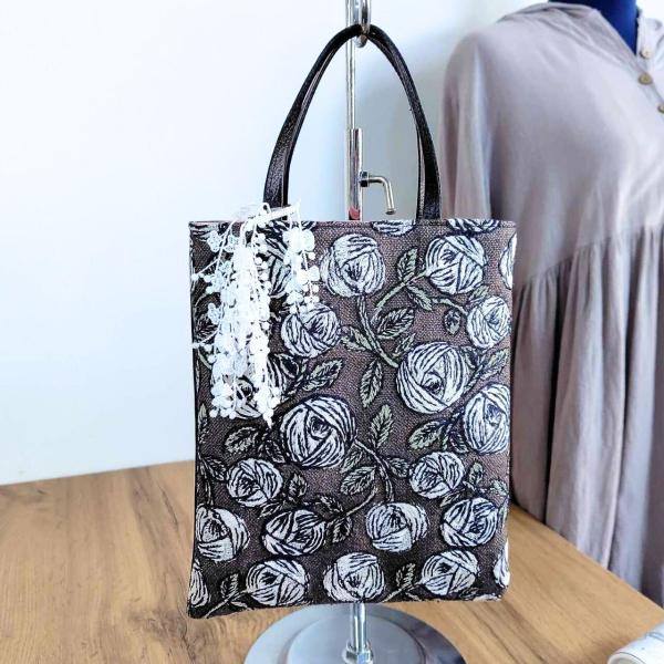 ミナペルホネン/rosyロージィーブラウン/手提げトーストサイズ