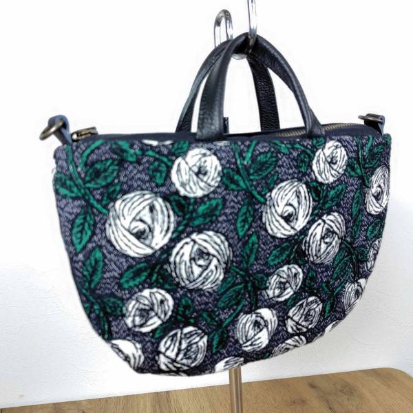 ミナペルホネン/rosyロージィーネイビー/ミニラウンドショルダー