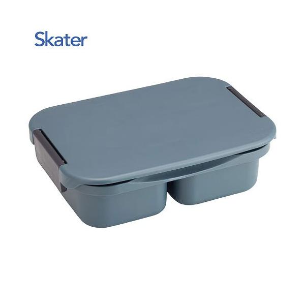 抗菌セパレート型タイトランチボックス 1段 900ml スケーター Skater [4973307672439] アッシュブルー PTLBS9AG フタを外して電子レンジOK 食洗機OK
