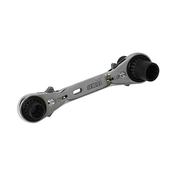 他サイト： スパナ 4サイズウォーブルラチェットレンチ SK11 SMR-0813DW [4977292226417] 藤原産業    メーカー直送の商品画像