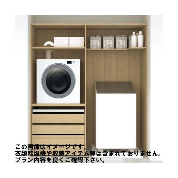 ラクロ スライド式カウンター・引出し4段 タテ型洗濯機用 乾太くん