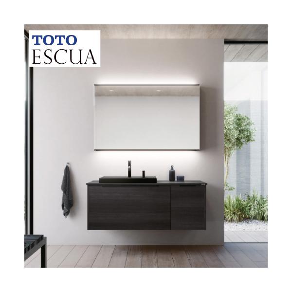 洗面化粧台 エスクア 間口1240mm TOTO [ESCUA06] ミラー一面鏡（上下