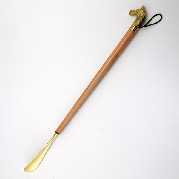 爆買WEEK 真鍮 靴べら 金色 ホース型 アンティーク ブラス 雑貨