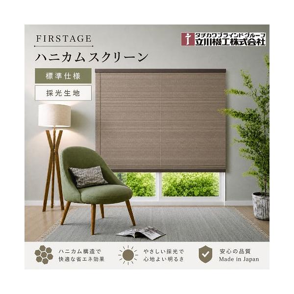 ハニカムスクリーン 標準仕様 採光生地 幅161〜200×高さ201〜250cm [HSHS161-200-201-250] 変更キャンセル不可 立川機工タチカワFIRSTAGE メーカー直送
