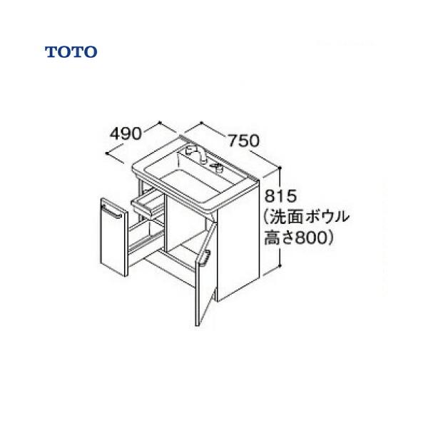  ʉϑ VV[Y ̂ Јo^Cv ot Ԍ750 TOTO [LDPB075BJGES2] n [J[