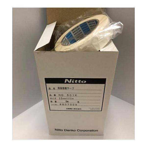 テープ ニットー両面テープ ５０１Ｋ ２５ｍｍ×２０ｍ [No501K25-48] 48個入り 日東電工 NITTO DENKO