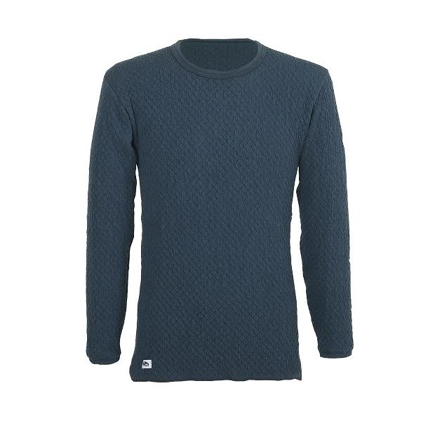 防寒ウェア ひだまり チョモランマ 紳士長袖丸首シャツ L 36 ネービー QMS922 紳士長袖丸首シャツ Lサイズ ひだまりチョモランマ サピウム ネービー