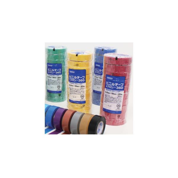 セキスイ エスロンテープ No.360 各色 50mm×20m 4巻入（1パック