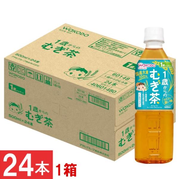 和光堂（WAKODO） 1歳からのむぎ茶 500ml ×1箱【24本】（ノンカフェ