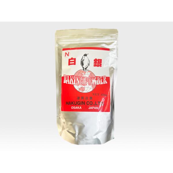 ※パッケージ変更商品詳細＜商品名＞Nベーキングパウダー＜メーカー＞株式会社白銀＜原材料名＞グルコノデルタラクトン、炭酸水素ナトリウム、ピロリン酸二水素ナトリウム、L-酒石酸水素カリウム、ステアリン酸カルシウム、コーンスターチ＜内容量＞450...