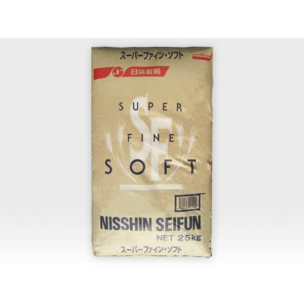 ※業務用商品の為、個人様への販売はお断りさせて頂く場合がございます。※他の商品と混載不可商品詳細＜商品名＞スーパーファインソフト＜原材料名＞小麦＜原産地＞日本＜灰分＞1.5%＜たんぱく質＞13.5%＜内容量＞25kg＜賞味期限＞製造日より1...