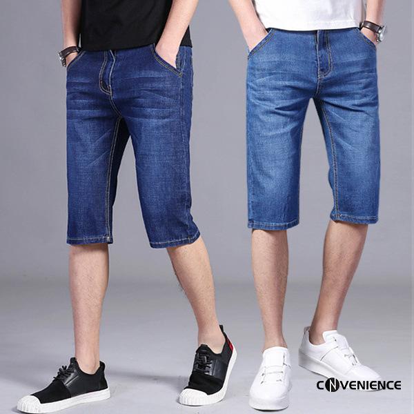 メンズ デニム ショートパンツ ハーフパンツ 夏物 薄手 通気 涼しい デニムパンツ ジーンズ ストレッチ 伸縮 スリム 大きいサイズ お兄系 代30代40代50代 conve Convenience ヤフー店 通販 Yahoo ショッピング