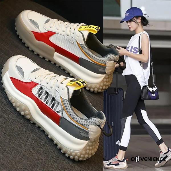 スニーカー レディース 厚底 歩きやすい シックレートシューズ ランニングシューズ ウォーキングシューズ カジュアル 幅広 3e 軽量 滑り止め 運動靴 お洒落 conve Convenience ヤフー店 通販 Yahoo ショッピング