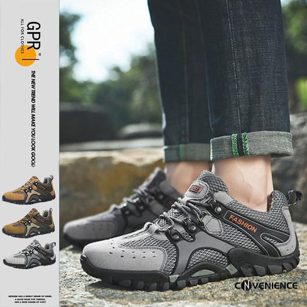トレッキングシューズ メンズ アウトドアシューズ ローカット メッシュスニーカー ウォーキングシューズ 幅広 30代 40代 50代 登山靴 父の日 プレゼント 2152conve Convenience ヤフー店 通販 Yahoo ショッピング