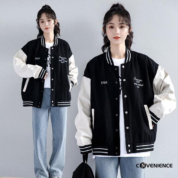 スタジャン ジャケット レディース ジャンパー 野球服 切り替え アウトドア ライトアウター 春服 スタジアムジャンパー スポーツ 大きいサイズ 代30代40代 2230conve Convenience ヤフー店 通販 Yahoo ショッピング