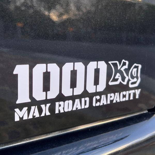 11色】最大積載量（MAX ROAD CAPACITY）1000Kg ハイエース キャラバン