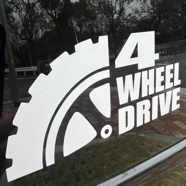 11色】カッティングステッカー 4 Wheel-Drive 四駆 4×4 四輪駆動