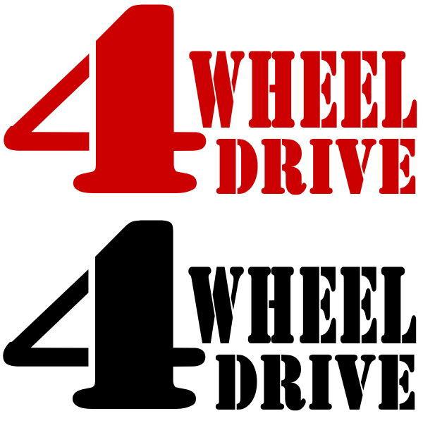 11色】カッティングステッカー 4 Wheel-Drive 四駆 4×4 四輪駆動