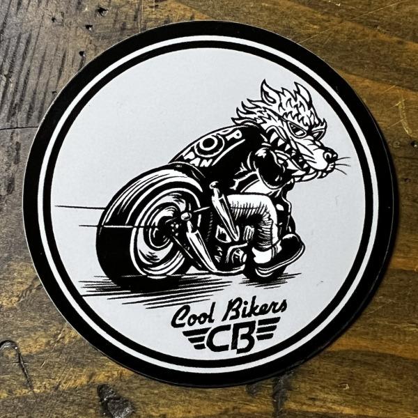 COOLBIKERS クールバイカーズ WOLF ウルフ 狼 シール ステッカー おまけ付き 屋外長期用＆UVカットラミネート加工