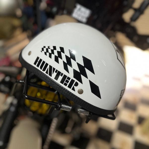 【2枚組】HUNTER ハンター CT125 ハンターカブ CHECKER チェッカーフラッグ 左右対称 CUB カブヌシ 株主 11カラー カッティング ステッカー HC-10