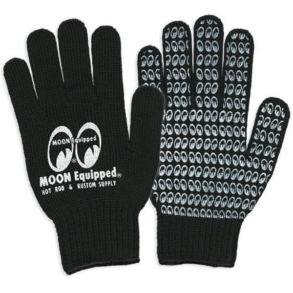 ムーンアイズ MOONEYES  ムーンイクイップド ワークグローブ  MOON Equipped Work Glove 軍手 手袋 作業 [MG603BK]