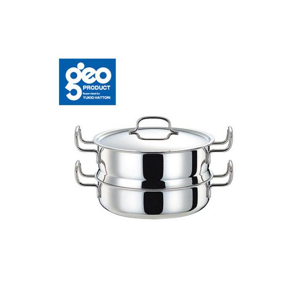geo PRODUCT ジオプロダクト 蒸し器付鍋 25cm 3.4L 宮崎製作所 GEO-25M