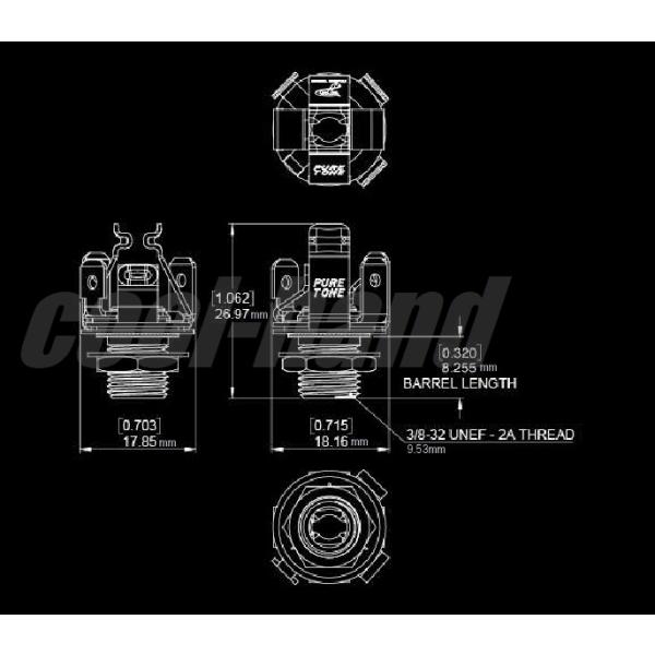 Pure Tone Jack�@�s���A�g�[���@�A�E�g�v�b�g�W���b�N�@�X�e���I�@�S�[���h�@PTT2G ���i�摜2