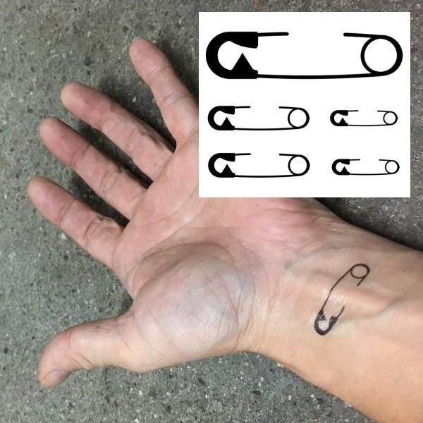 5枚組 安全ピン タトゥーシール Tatoo 入れ墨 刺青 フェイク シート ステッカー 転写 墨 トリック オリジナル ボディーアート Buyee Servicio De Proxy Japones Buyee Compra En Japon