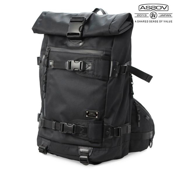 商品レビューで+5%｜アッソブ リュック バックパック AS2OV CORDURA DOBBY 305D 061401 ロールトップ 大容量 ウエストハーネス チェストベルト ノートPC A3 メンズ ブランド AS2OV（アッソブ） ロールトップバックパック メンズ コーデュラドビー