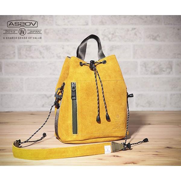 アッソブ ウォータープルーフ スエード ドローストリングバッグ ASSOV WATER PROOF SUEDE DRAWSTRING BAG/BLACKウォータープルーフ