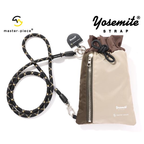 マスターピースＸYOSEMITE STRAP 巾着袋 master-piece YOSEMITE STRAP × モバイルストラップ 巾着ポーチ