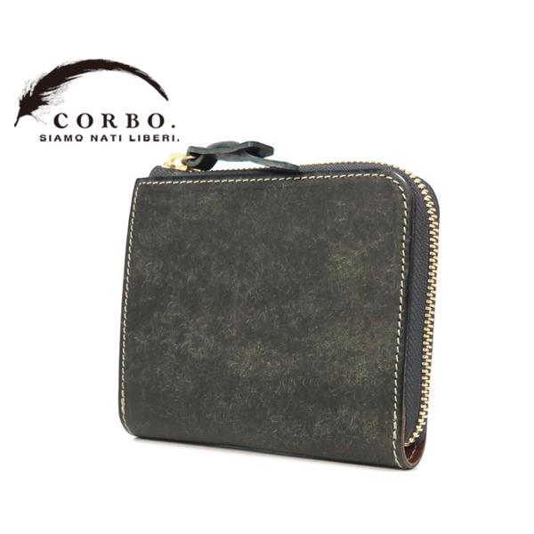 CORBO（コルボ） L字ファスナーコンパクト財布/ダークグリーン メンズ
