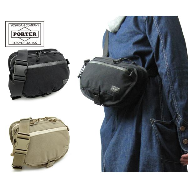 【新品同様】PORTER ポーター クランカーズ ボディバッグ　黒　09707 KLUNKERZ（PORTER） ポーター クランカーズ ウエストショルダーバッグ
