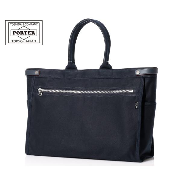 PORTER トートバッグ ネイビー ポーター PORTER 吉田カバン トートバッグ レザー ネイビー
