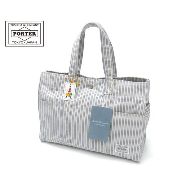 PORTER トートバッグ ストライプ PORTER ポーター ブルーストライプ トートバッグ(M) 708-07154