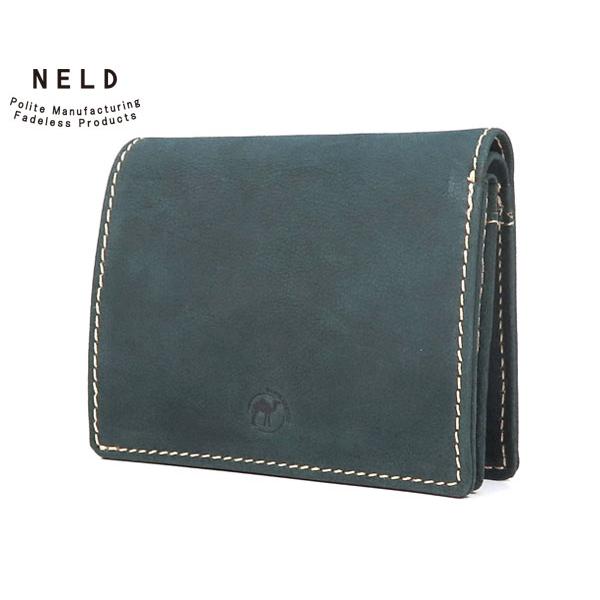 NELD ネルド 短財布/グリーン メンズ ラクダレザー an278 NELD