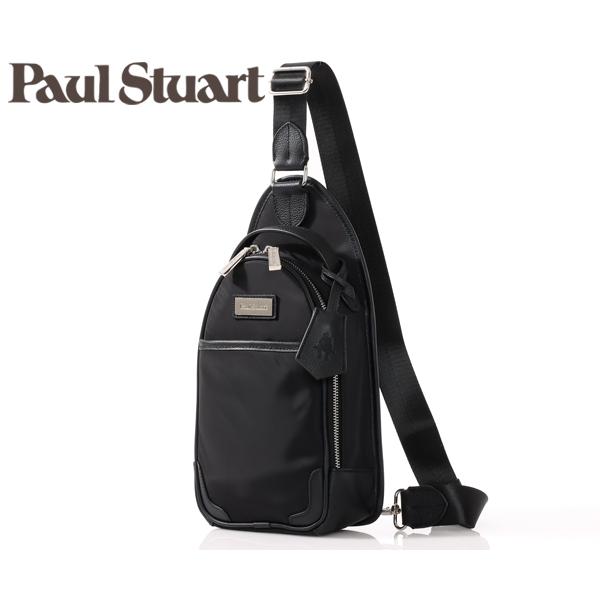 【高級シボ革】Paul Stuart ポールスチュアート　レザー ボディバッグ 高級シボ革】Paul Stuart ポールスチュアートレザー ボディバッグ