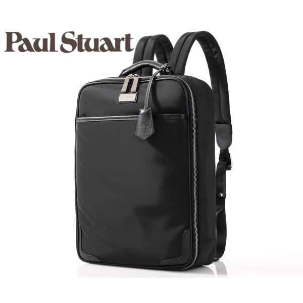PAUL STUART（ポールスチュアート） スクエアリュック/ブラック メンズ