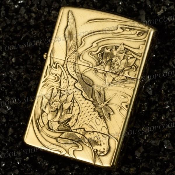 錦鯉 昇り龍 両面デザイン 全面総彫り オイルライター Zorro 和柄 和彫り 鯉 蓮 竜 ドラゴン 鯉の滝登り 金 銀 メンズ プレゼント 送料無料 Zr Cools Shop 通販 Yahoo ショッピング