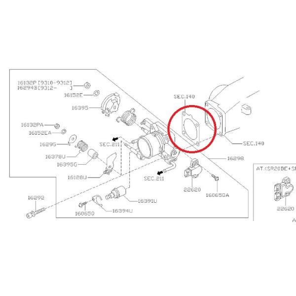 ���Y �������i S14 S15 �V���r�A�@�X���b�g�� �K�X�P�b�g SR20DET 16175-65F01 SR20DE �C���}�j ���i�摜1