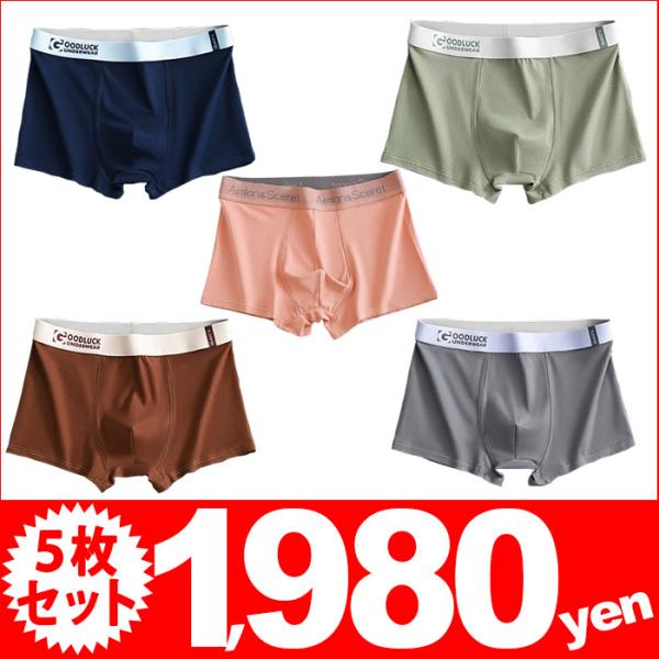 ボクサーパンツ ５枚 セット BOXER PANTS メンズ 下着 アンダーウエア 前閉じ 速乾 ストレッチ 男性用