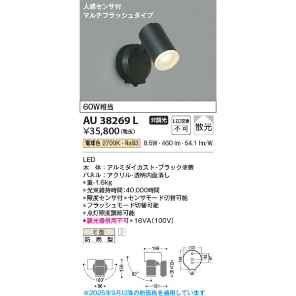 KOIZUMI（コイズミ） コイズミ照明 AU38269L アウトドアスポットライト