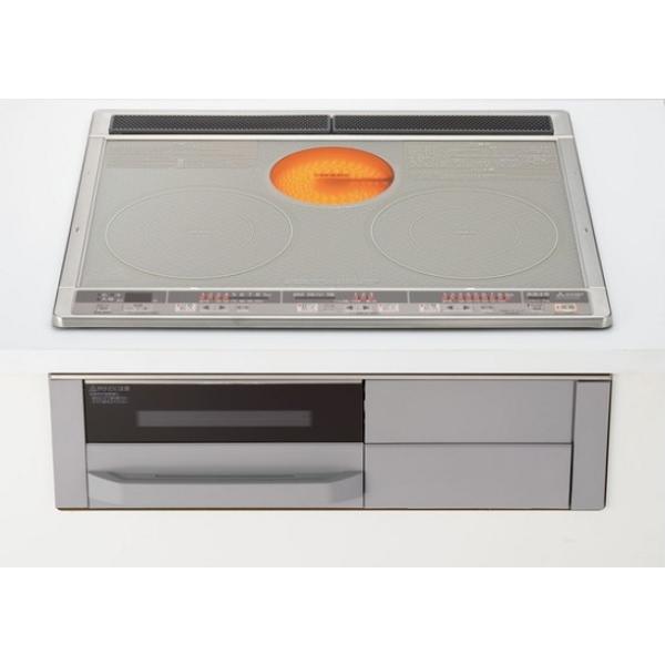 ※終了※三菱電機 IHクッキングヒーター CS-G321MS ビルトイン 2口IH＋ラジエント グリル付き ・約幅60cm×奥行き54.5cm×高さ24cm ※清掃済み！ 三菱（MITSUBISHI） CS-G321MS IHクッキングヒーター ビルトイン 2口 +