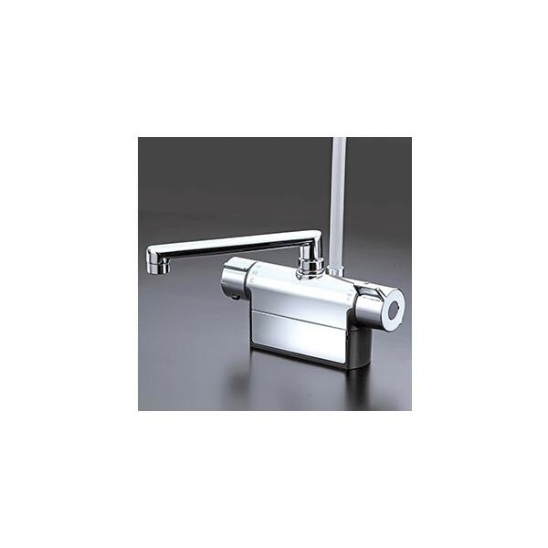 KVK デッキ形サーモスタット式シャワー(190mmパイプ付)(撥水